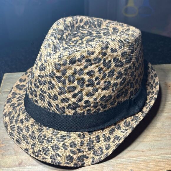 Animal Print Leopard Fedora Hat Rue 21 One Size Fits Most EPC - Picture 4 of 7